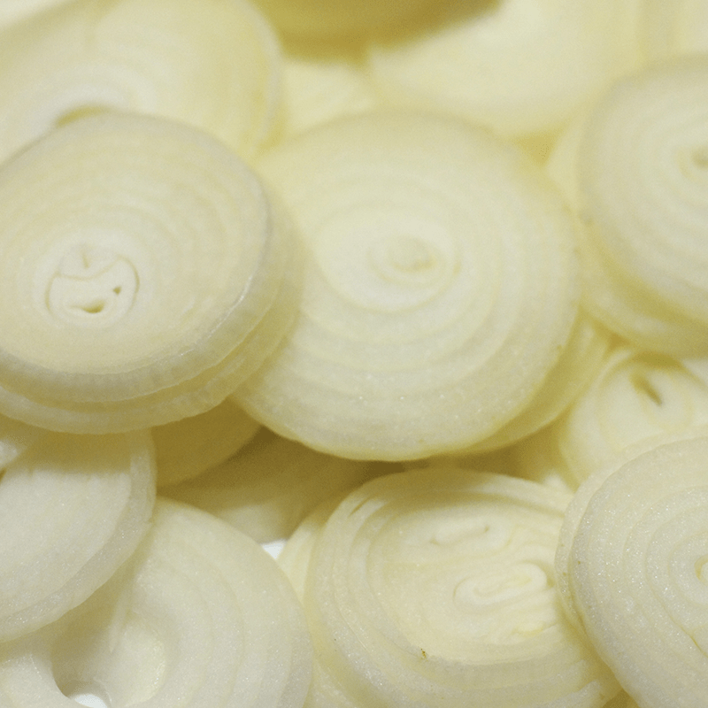 Sliced white onion